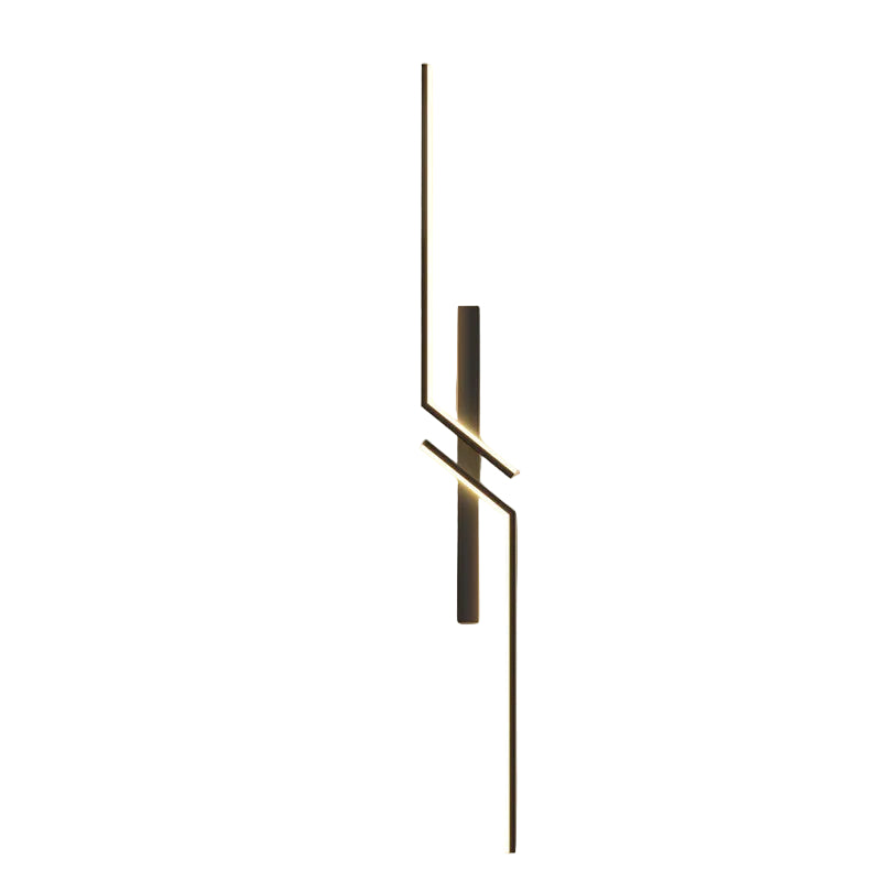 Moderni Seinävalaisin LED Geometrinen Musta Sisälle 0