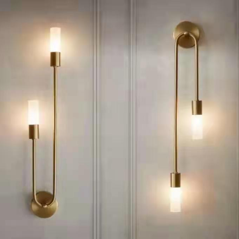 Moderni Seinävalaisin Minimalistinen LED Kulta 2-Valopistoke Sisälle 3