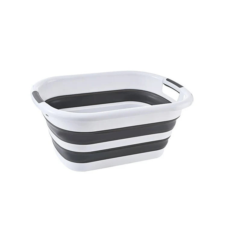 Monikäyttöinen kokoontaitettava amme ja pyykkiallas ergonomisilla kahvoilla 1