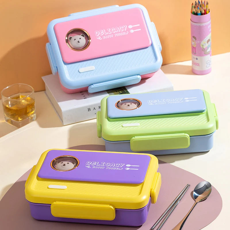 Monilokeroinen Bento-eväsrasia eläinkuviolla naisille 0