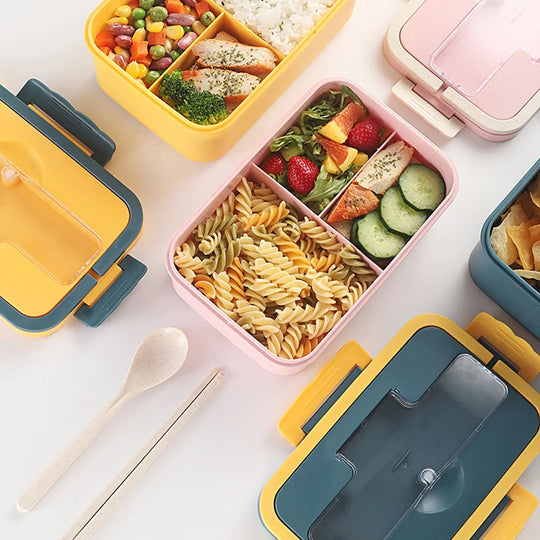 Moniosainen Bento-ruokasäilytyslaatikko Lukittavalla Kansilla 0
