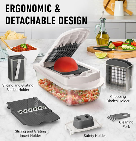 Monipuolinen Vihannesleikkuri 10-in-1 Integroitu Säiliö 2