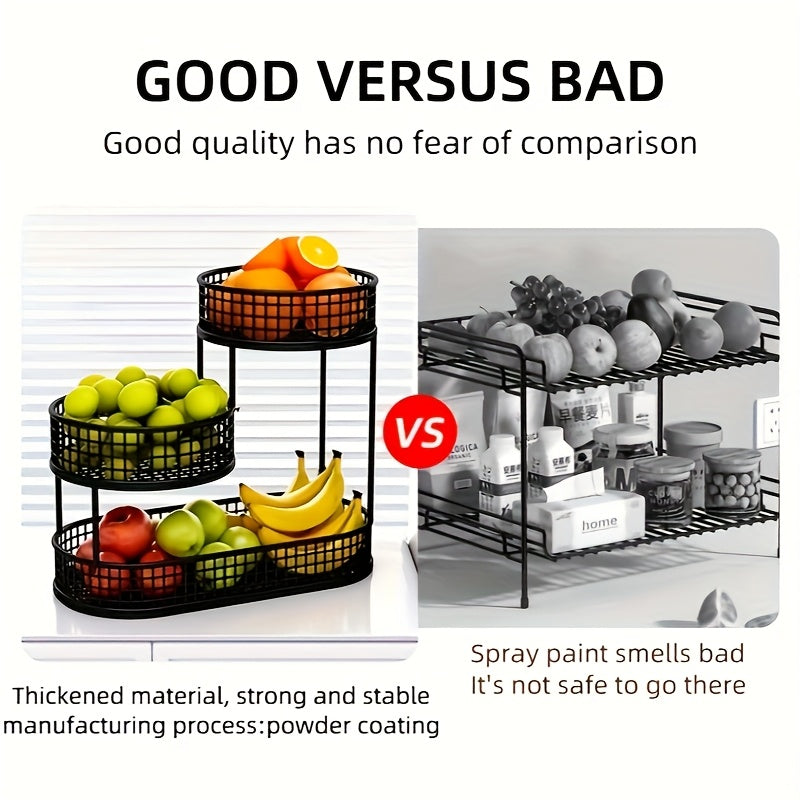 Monitasoinen Metallihedelmäkori Keittiöön ja Sohvapöydälle 5