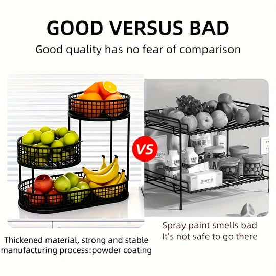 Monitasoinen Metallihedelmäkori Keittiöön ja Sohvapöydälle 5