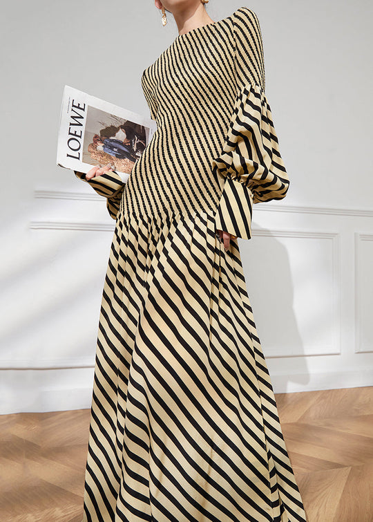 Naisille Raidallinen O-kaula Mekko 2