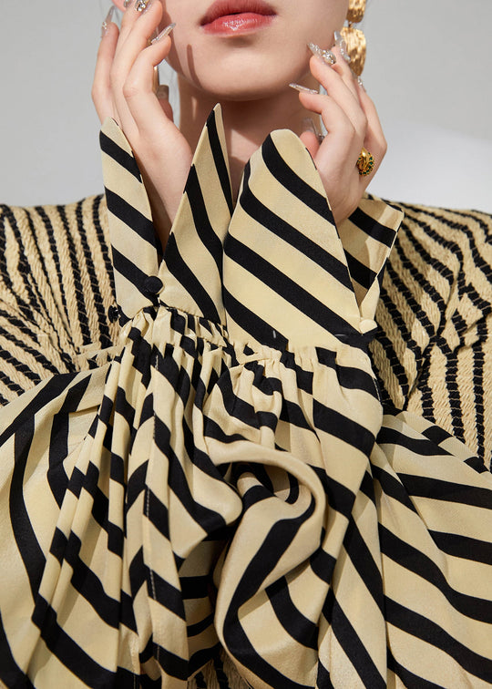 Naisille Raidallinen O-kaula Mekko 4