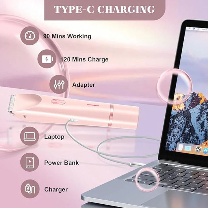 Naisten 2-in-1 Trimmeri Kasvoille ja Vartalolle 7