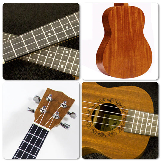 Naisten 23 Tuuman Akustinen Ukulele Käsintehty Design 1