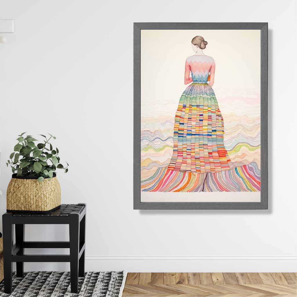 Naisten Abstrakti Taideprintti Inspiroiva Design 2