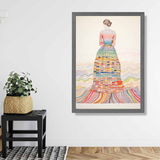Naisten Abstrakti Taideprintti Inspiroiva Design 2
