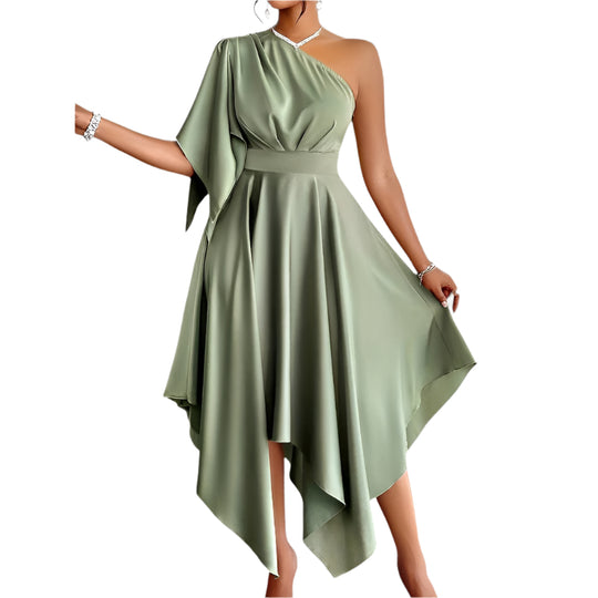 Naisten Asymmetrinen Peplum Mekko Syksy 0
