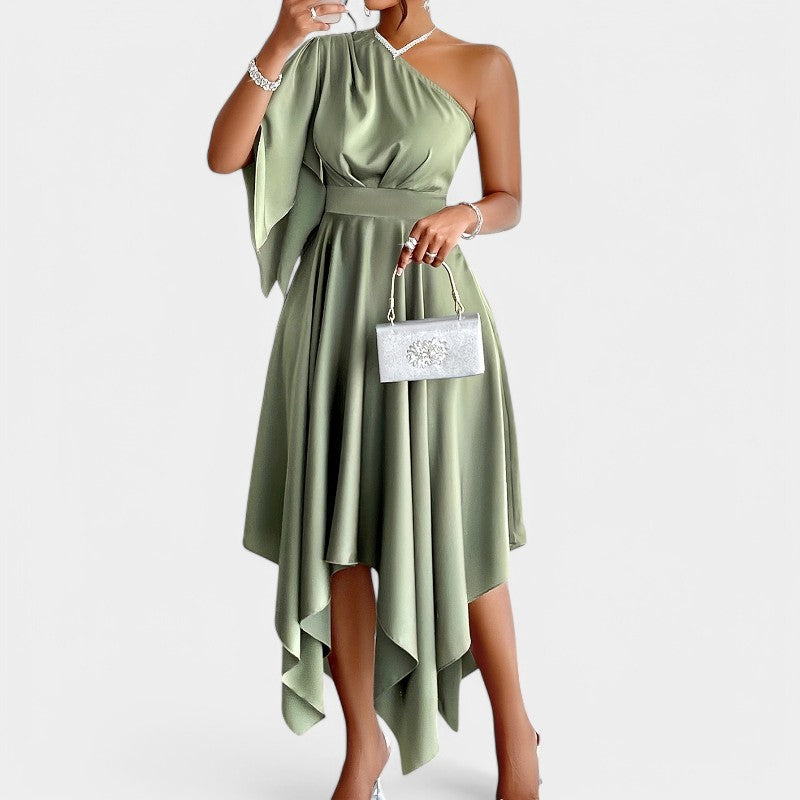 Naisten Asymmetrinen Peplum Mekko Syksy 4
