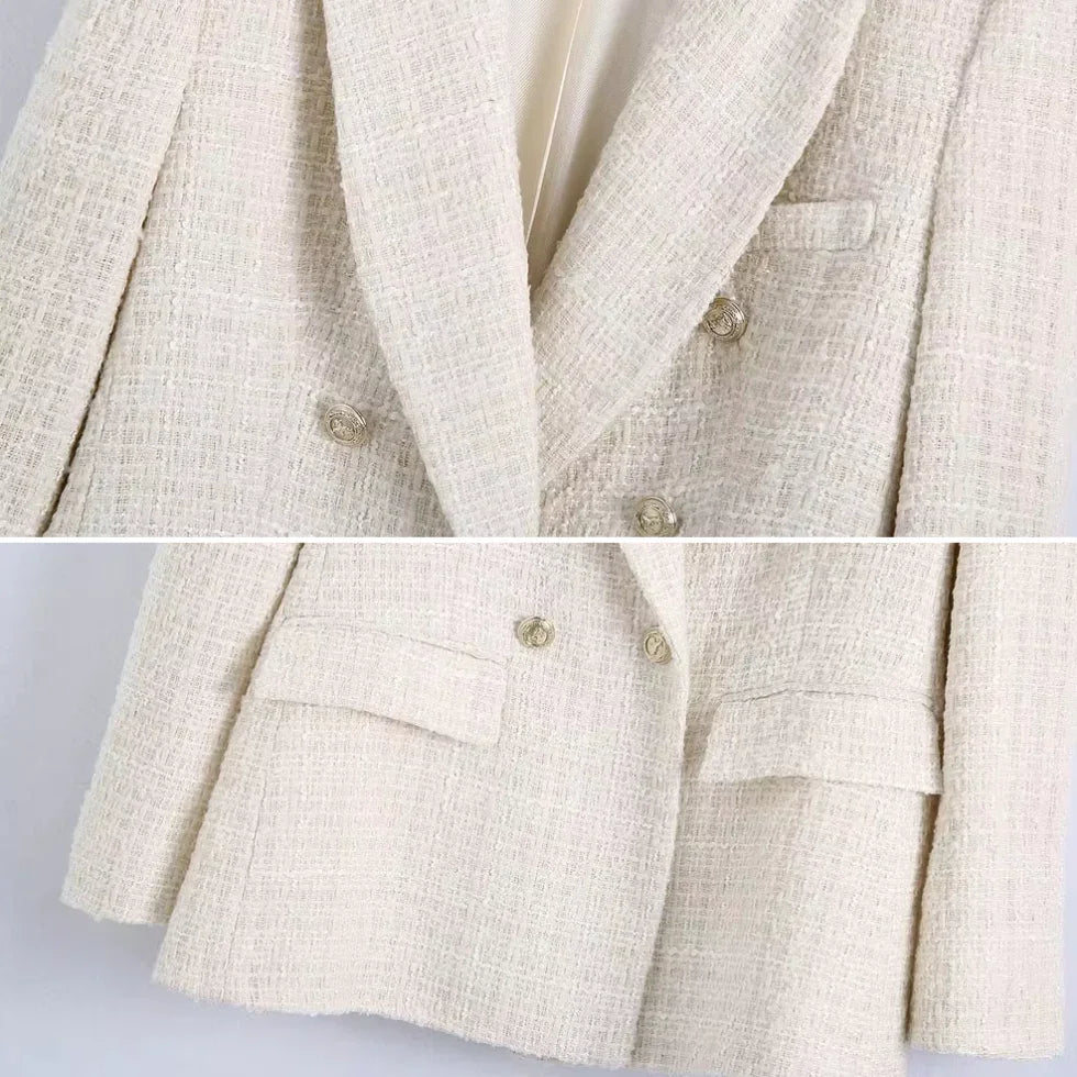 Naisten Bleiseri Tweed-tyylillä 1