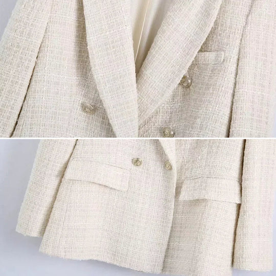 Naisten Bleiseri Tweed-tyylillä 1