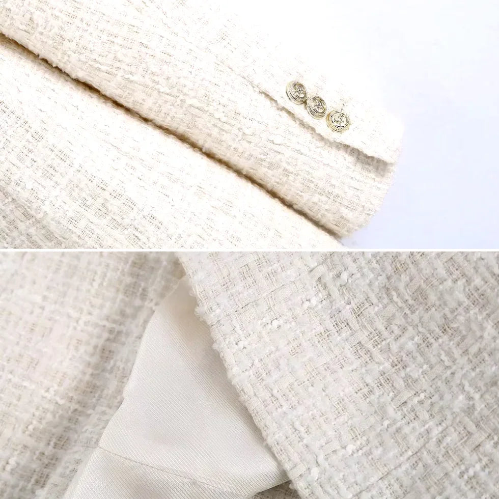 Naisten Bleiseri Tweed-tyylillä 2