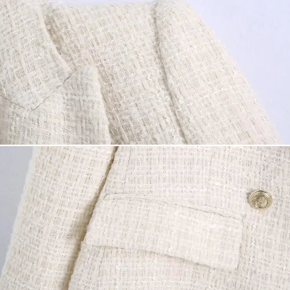 Naisten Bleiseri Tweed-tyylillä 3