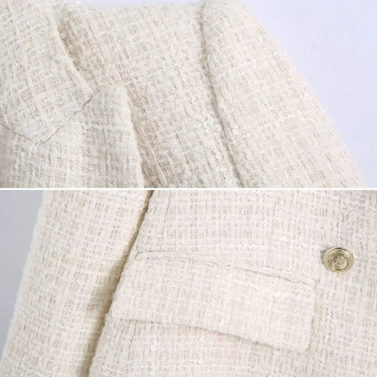 Naisten Bleiseri Tweed-tyylillä 3