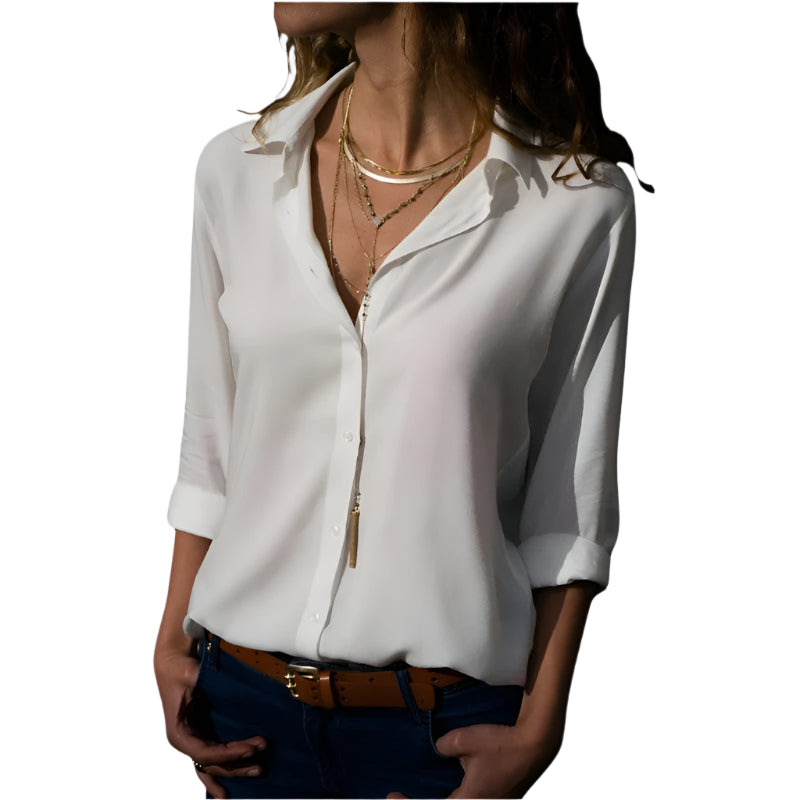Naisten Blouse Ajaton Chic Polyesteri ja Puuvilla 0