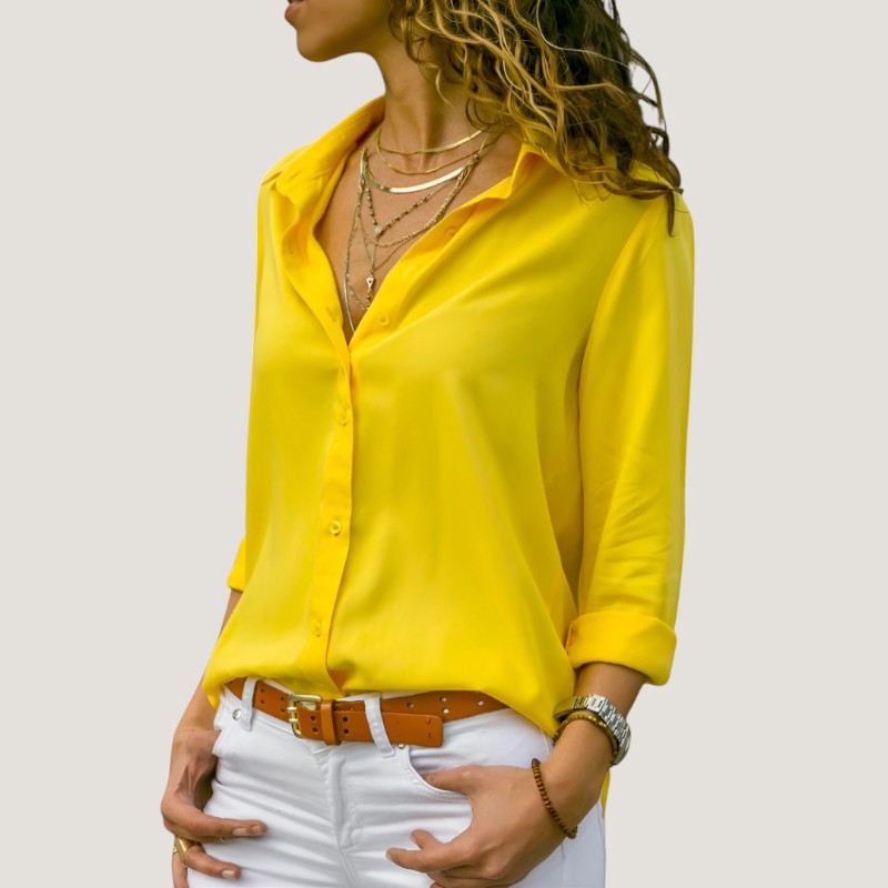 Naisten Blouse Ajaton Chic Polyesteri ja Puuvilla 1