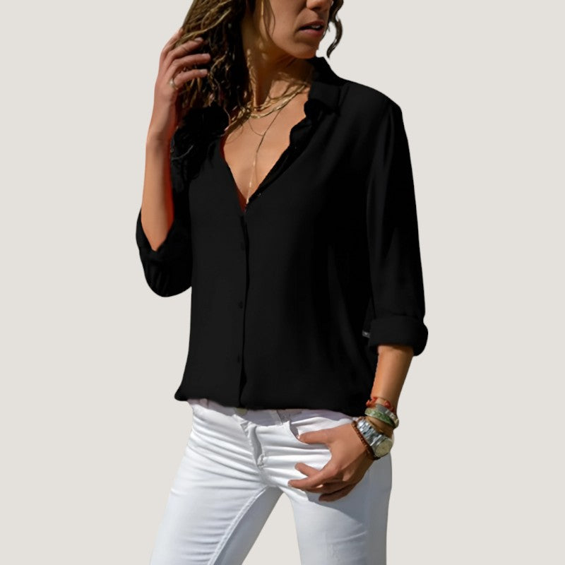 Naisten Blouse Ajaton Chic Polyesteri ja Puuvilla 2