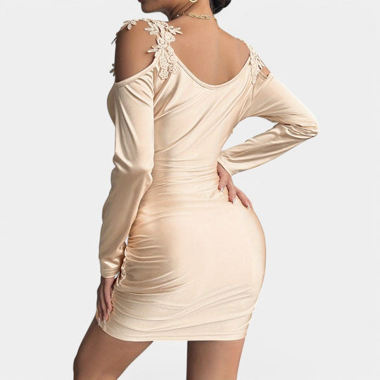Naisten Bodycon-mekko Pitkällä Hihalla Satiinia 6