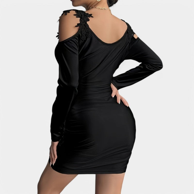 Naisten Bodycon-mekko Pitkällä Hihalla Satiinia 8