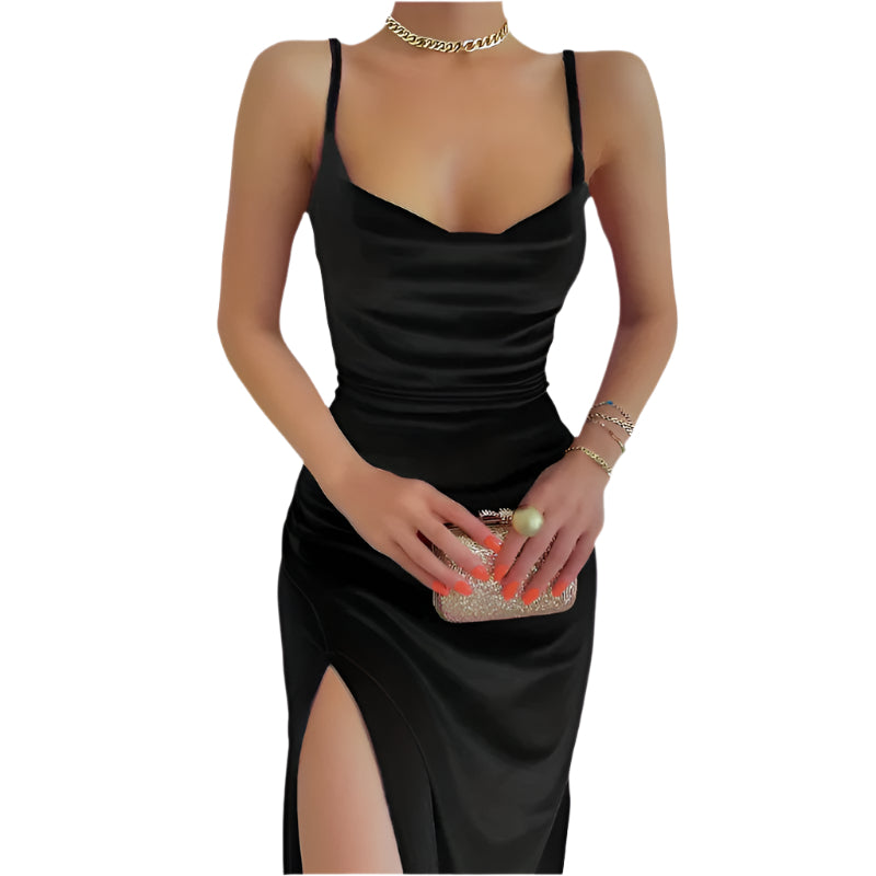 Naisten Bodycon Mekko Fente ja Fronce 0