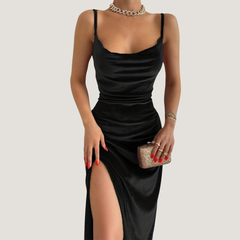 Naisten Bodycon Mekko Fente ja Fronce 8