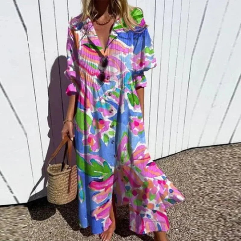 Naisten Boho-tyylinen Maxi Mekko Hengittävä Kesämekko 2