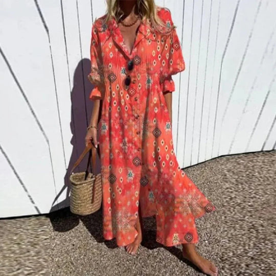 Naisten Boho-tyylinen Maxi Mekko Hengittävä Kesämekko 3