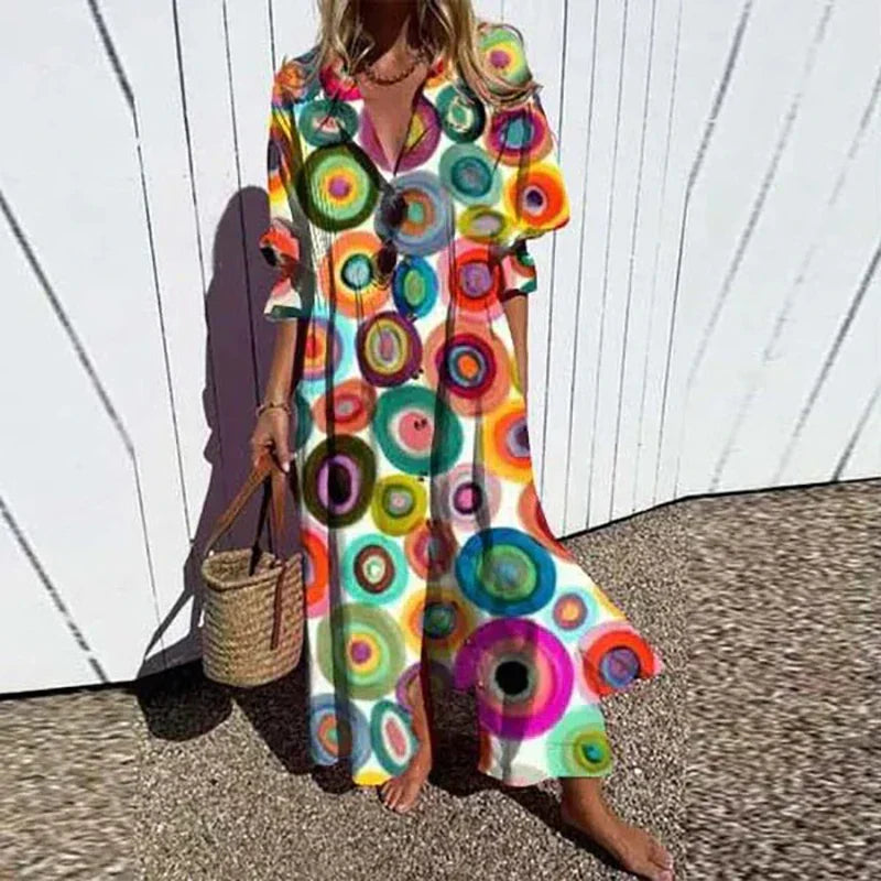 Naisten Boho-tyylinen Maxi Mekko Hengittävä Kesämekko 5