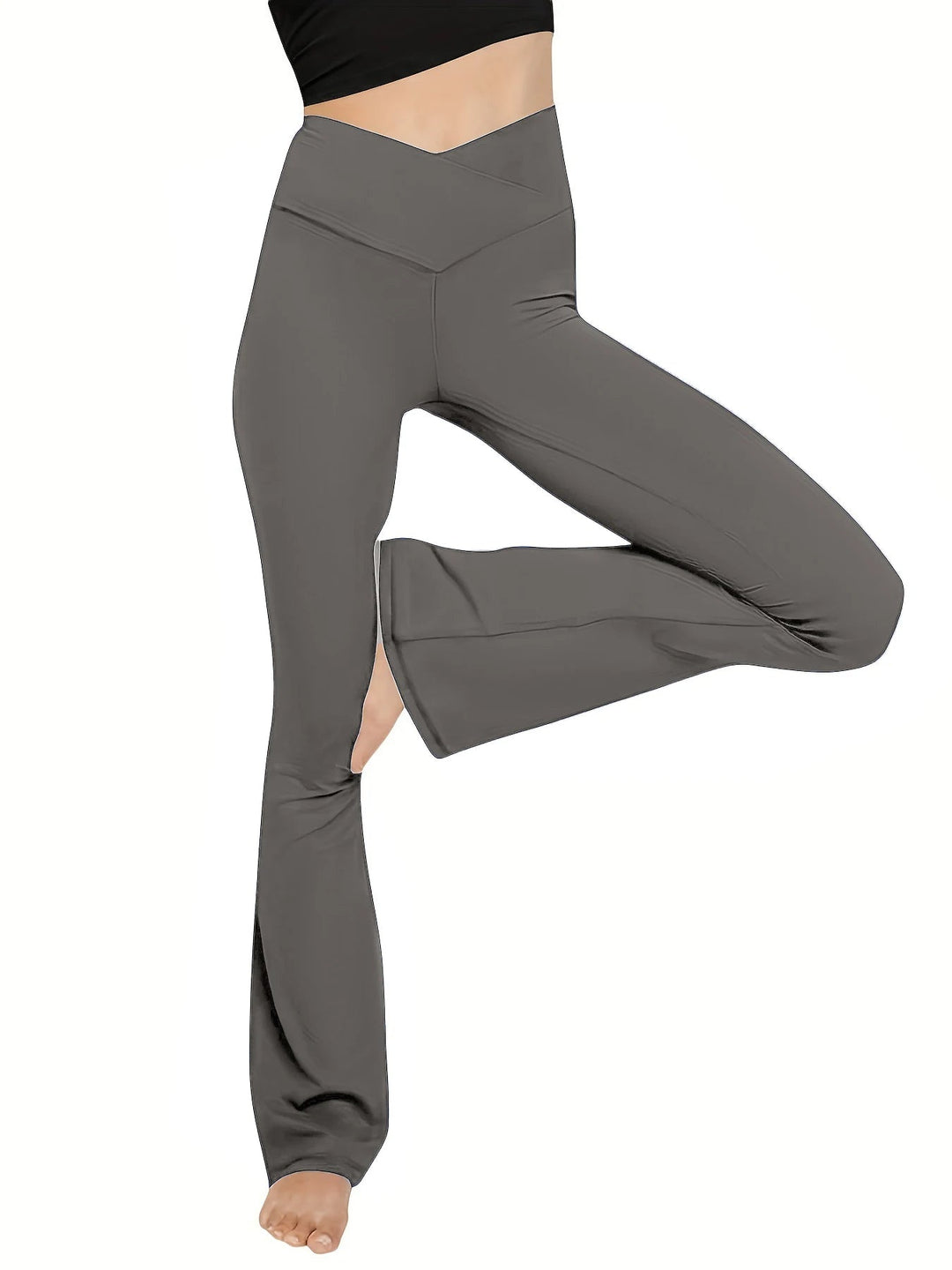 Naisten Bootcut Leggingsit Korkealla Vyötäröllä 4