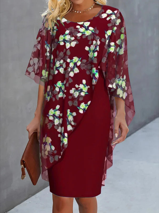 Naisten Chiffon Mekko Kukallinen Muoti 4