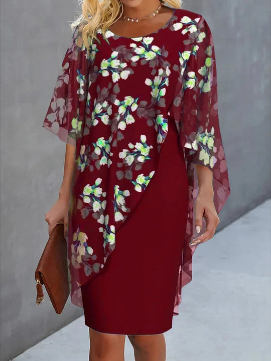 Naisten Chiffon Mekko Kukallinen Muoti 4