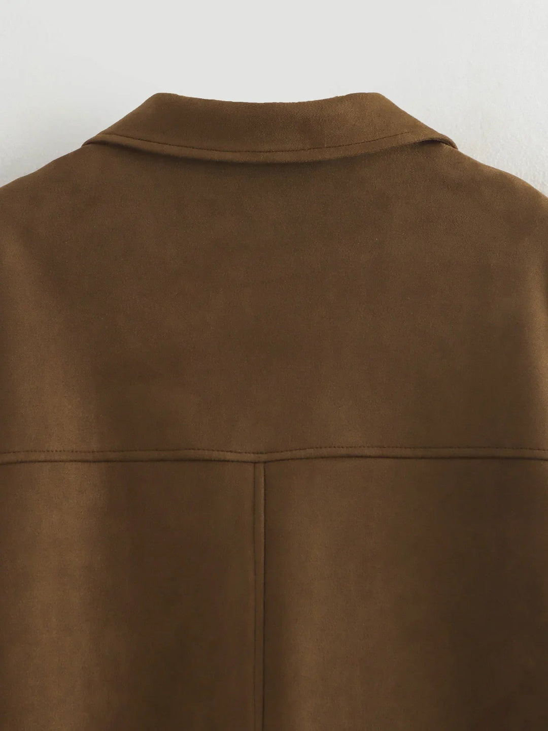 Naisten Cropped Blazer Takki Pitkät Hihat Ruskea 8