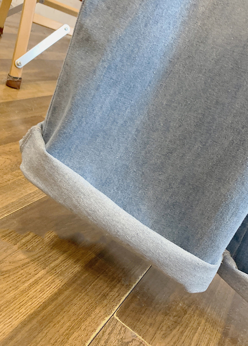 Naisten Denim-haalari Rusetilla ja Patchwork-tyylillä 4