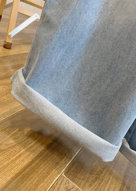 Naisten Denim-haalari Rusetilla ja Patchwork-tyylillä 4