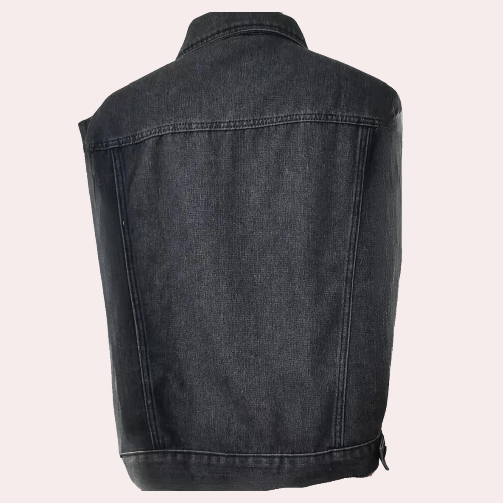 Naisten Denimliivi Klassinen Tyyli 4