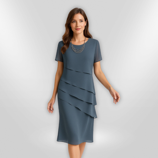 Naisten Elegantti Mekko Kerroksellinen Chiffon 1