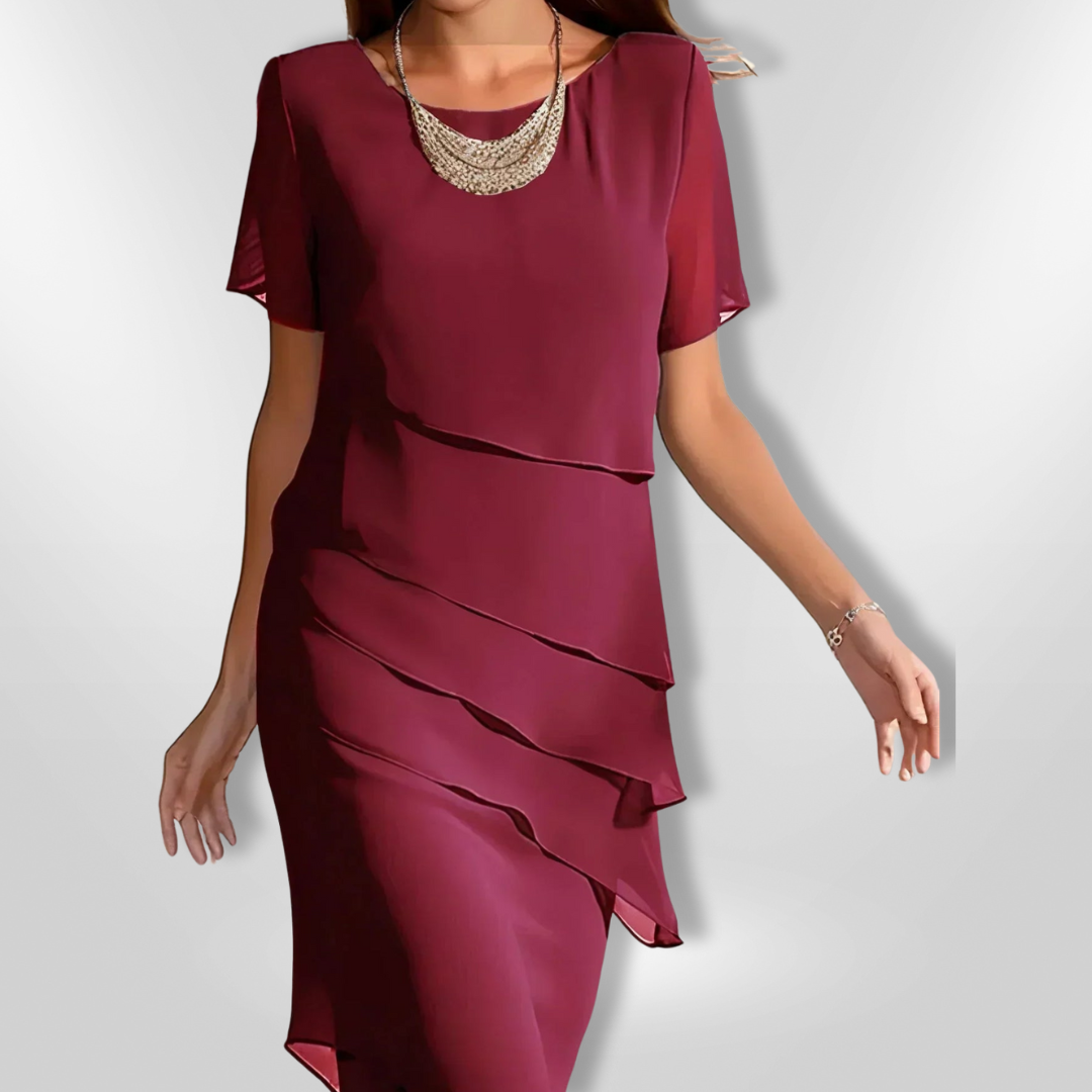 Naisten Elegantti Mekko Kerroksellinen Chiffon 6