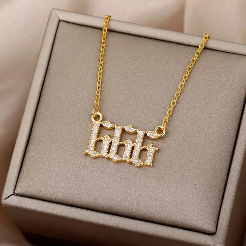 Naisten Enkelinumero Kaulakoru Tyylikkäällä Muotoilulla 5