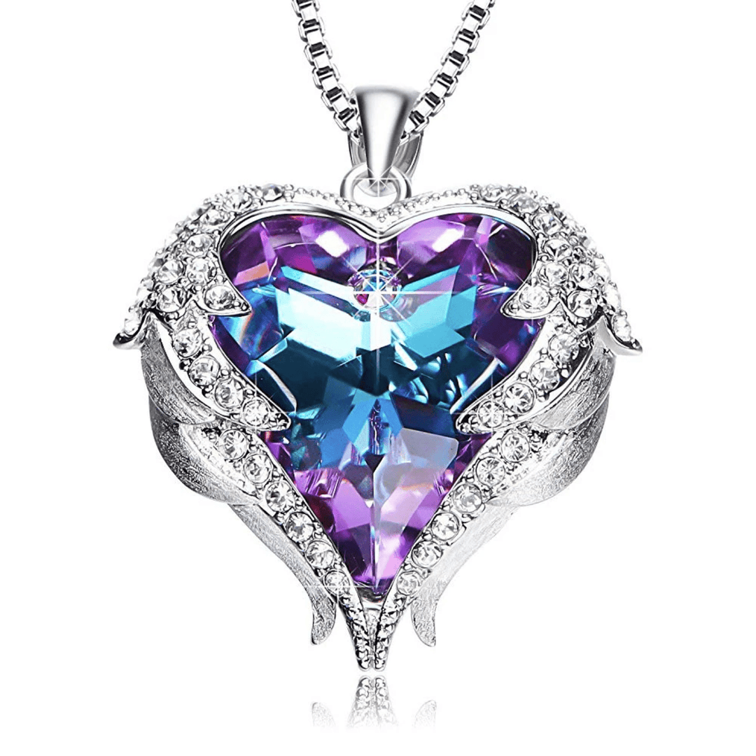 Naisten Enkelisiipikaulakoru Sydämenmuotoisella Riipuksella 0