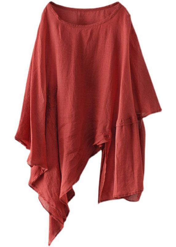 Naisten Epäsymmetrinen Design Brodeerattu Kesäpaidan Yläosa 4