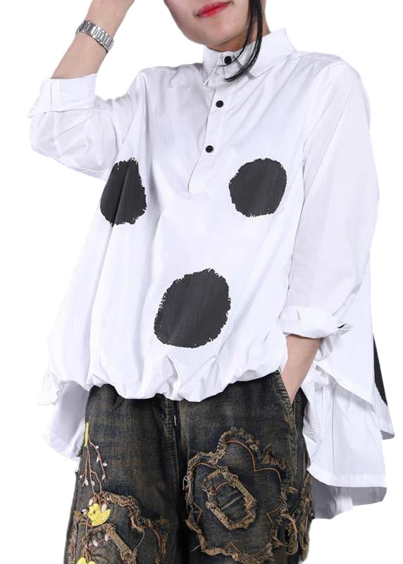 Naisten Epäsymmetrinen Paita Pilkullinen Kuosi 0