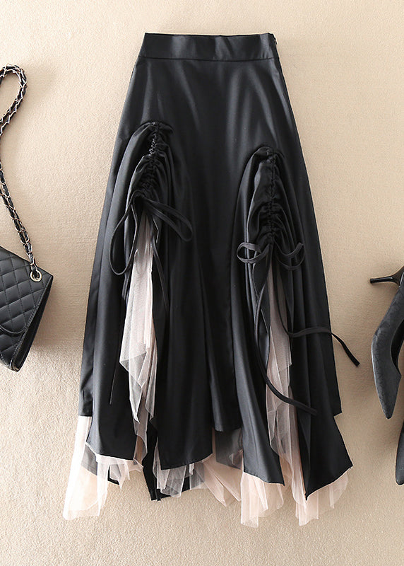 Naisten Epäsymmetrinen Tyllihame Kiristysnyörillä 1