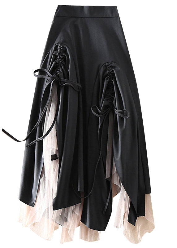 Naisten Epäsymmetrinen Tyllihame Kiristysnyörillä 4