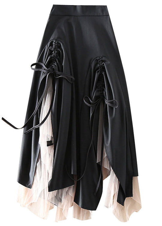 Naisten Epäsymmetrinen Tyllihame Kiristysnyörillä 4