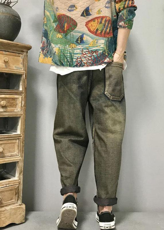 Naisten Farkkuharemifarkut Keskivyötäröllä Kirjonnalla 4