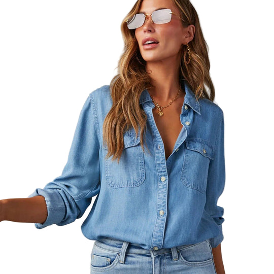 Naisten Farkkupaita Pitkähihainen Rentoa Tyyliä 0