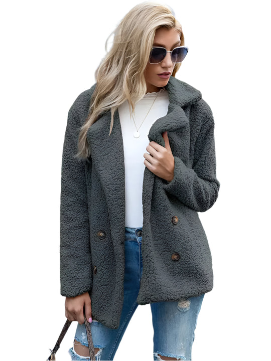 Naisten Faux Fur Takki Tyylikäs ja Lämmin 0